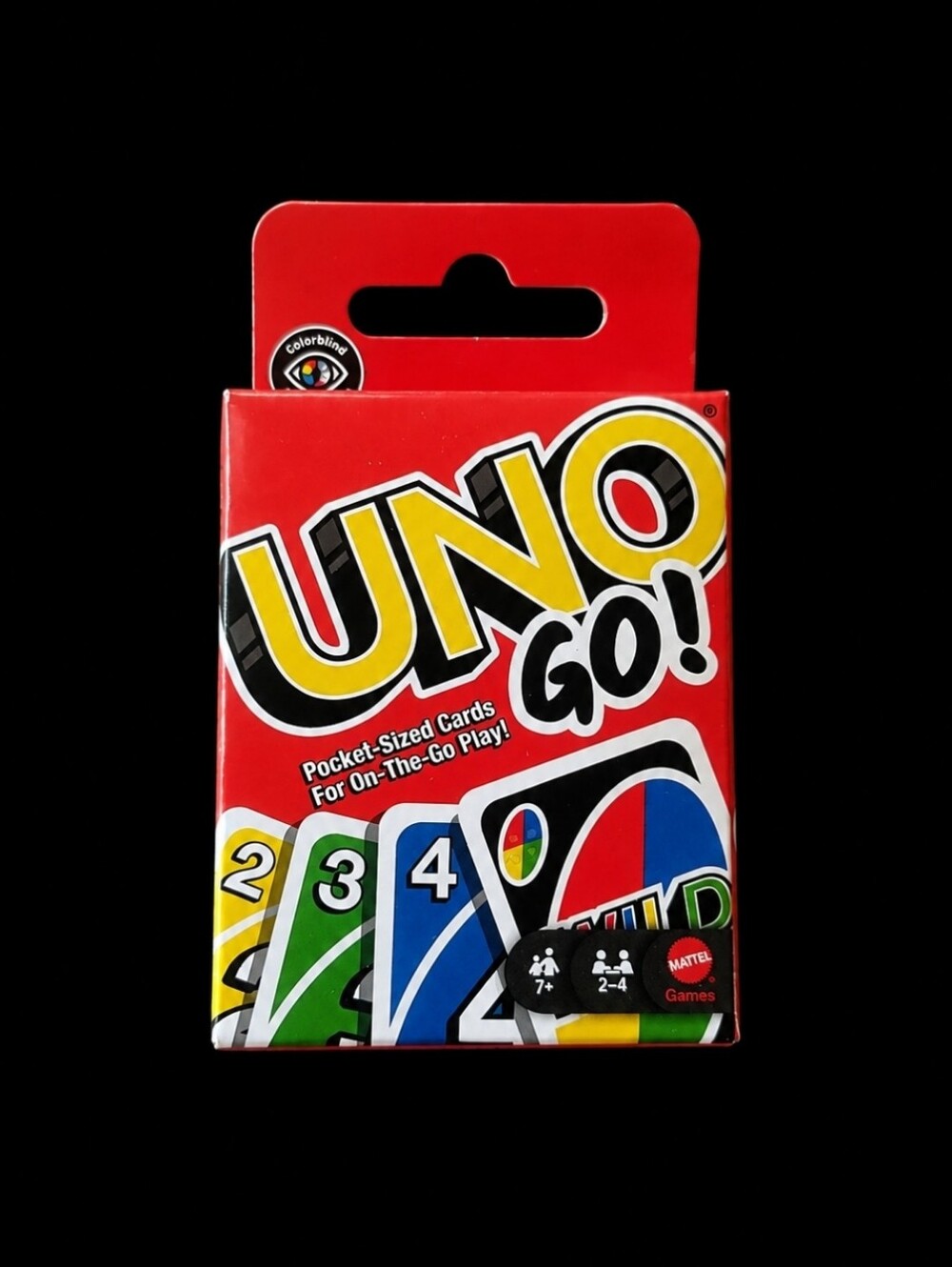 Mattel UNO GO! Pocket-Sized Card Game - Red, Yellow, Green, Blue
